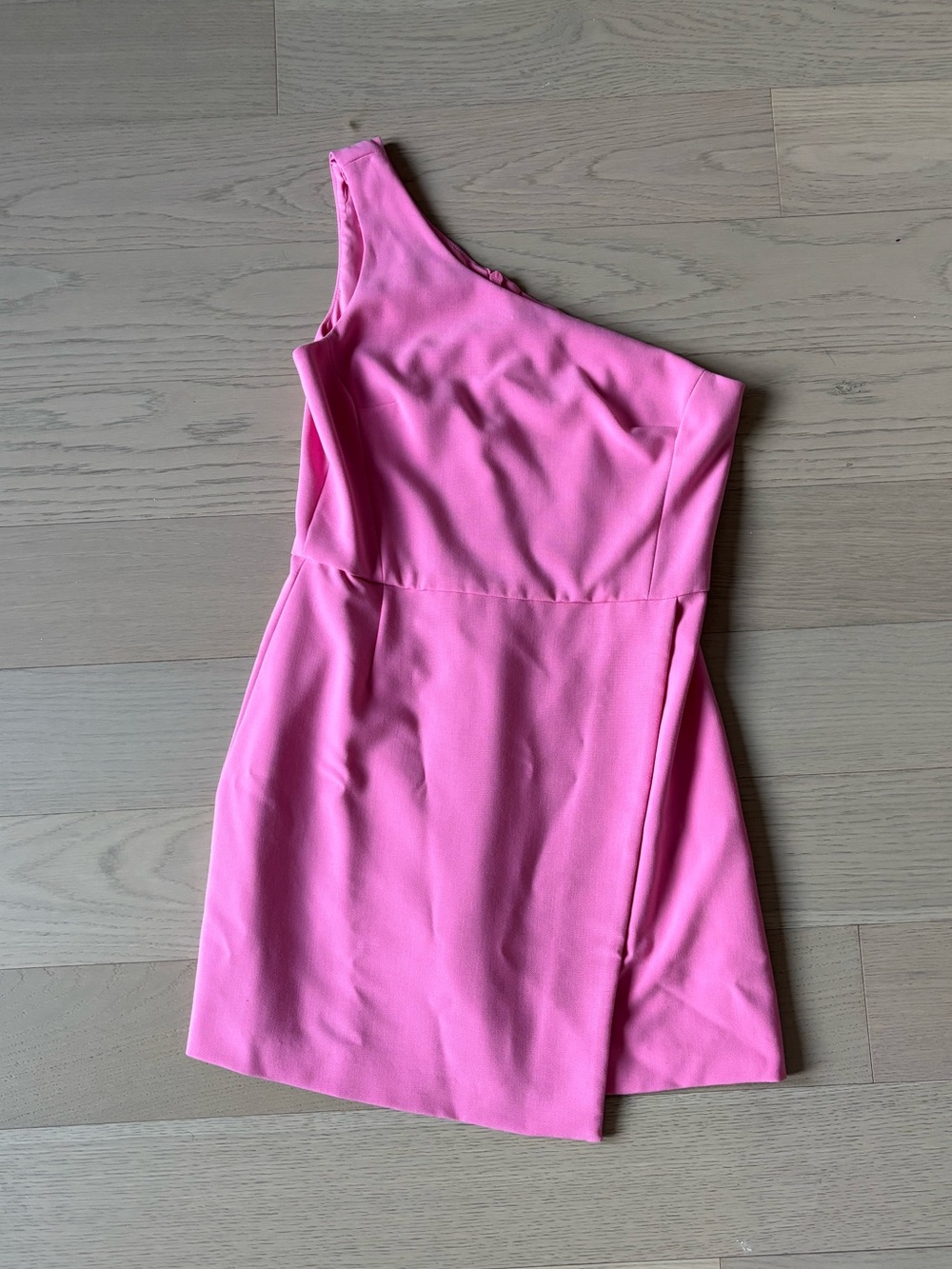 French Connection One-Shoulder Hot Pink Mini Dress